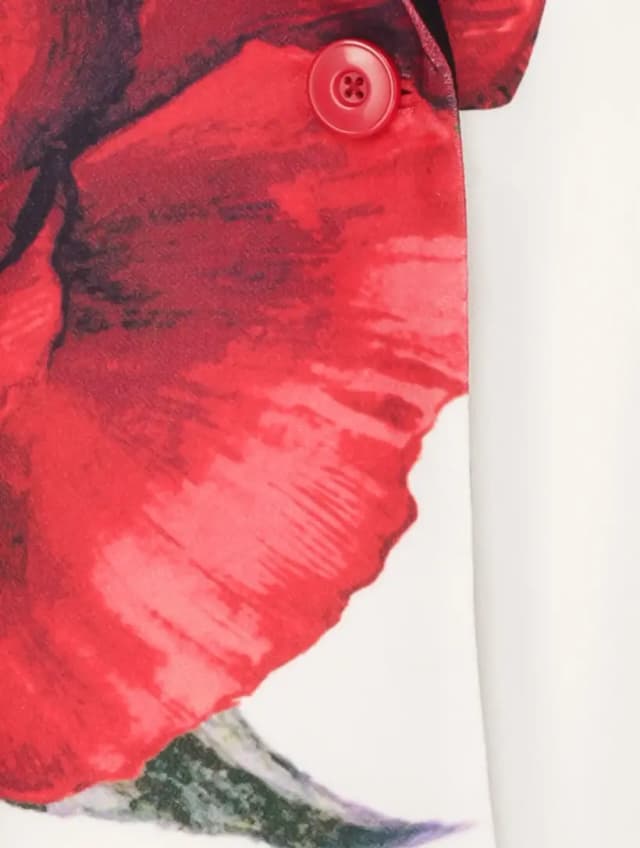 Single-breasted jacket with floral print Alice+Olivia for